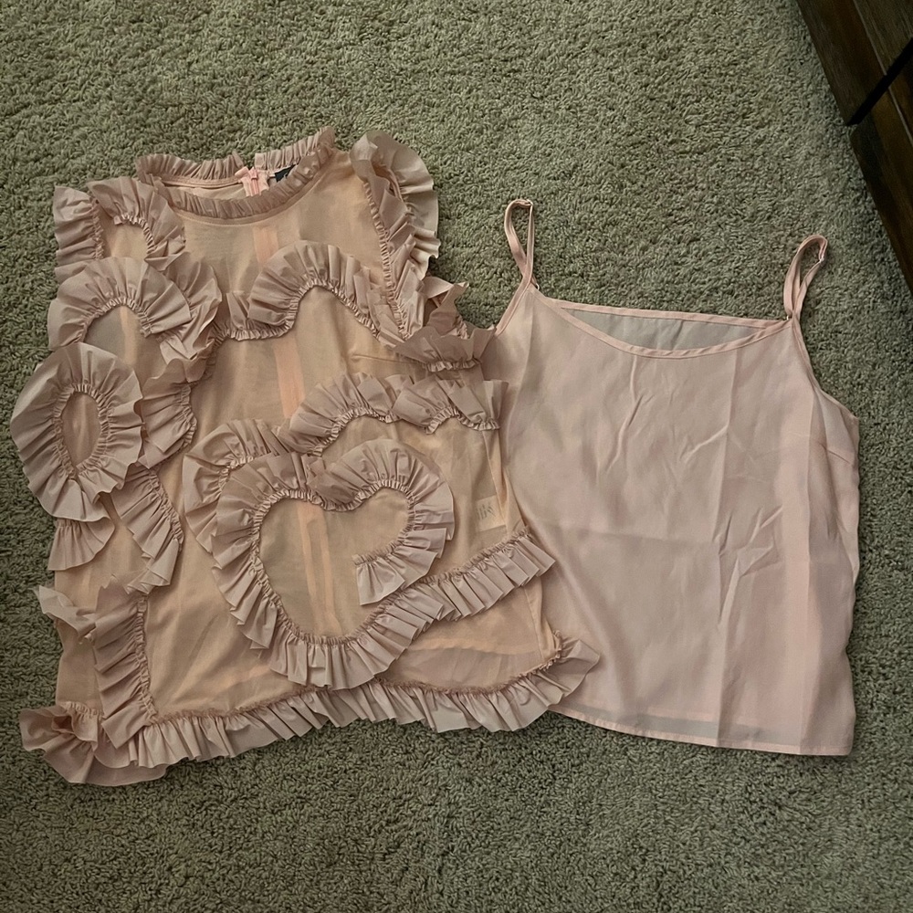 Gracia Blush Pink Ruffled Tank Top